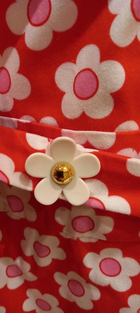 rode jurk met witte bloemen River Woods maat 40, Kleding | Dames, Maat 38/40 (M), River Woods, Ophalen of Verzenden, Zo goed als nieuw