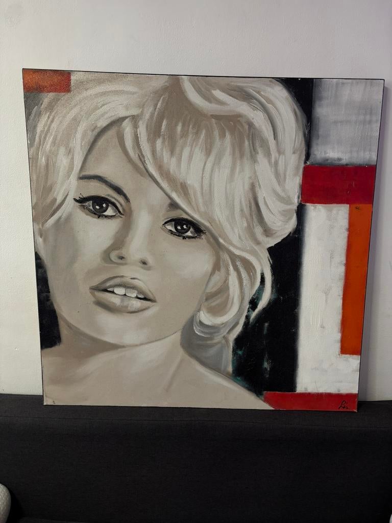 Schilderij Brigitte Bardot - Pop Art Stijl  Corrie Leushuis., Ophalen of Verzenden