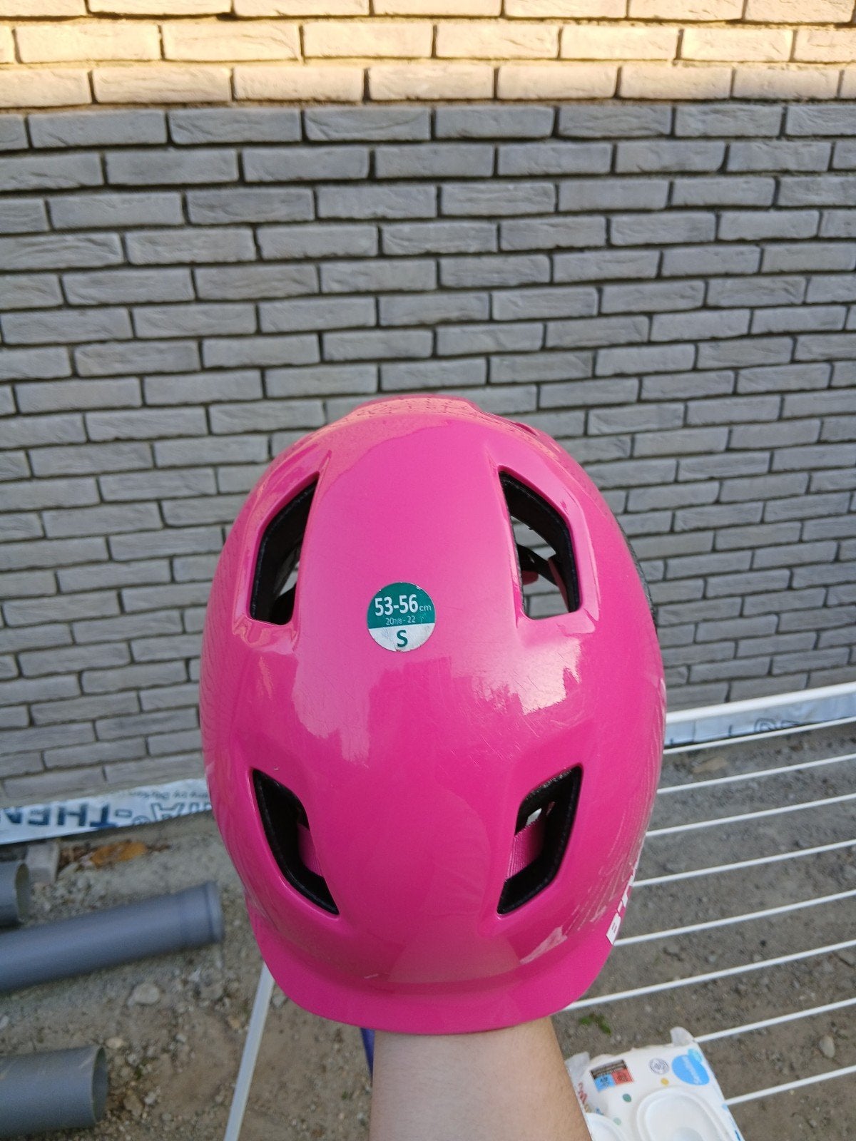 Roze BTWIN kinderfietshelm, Enlèvement, S