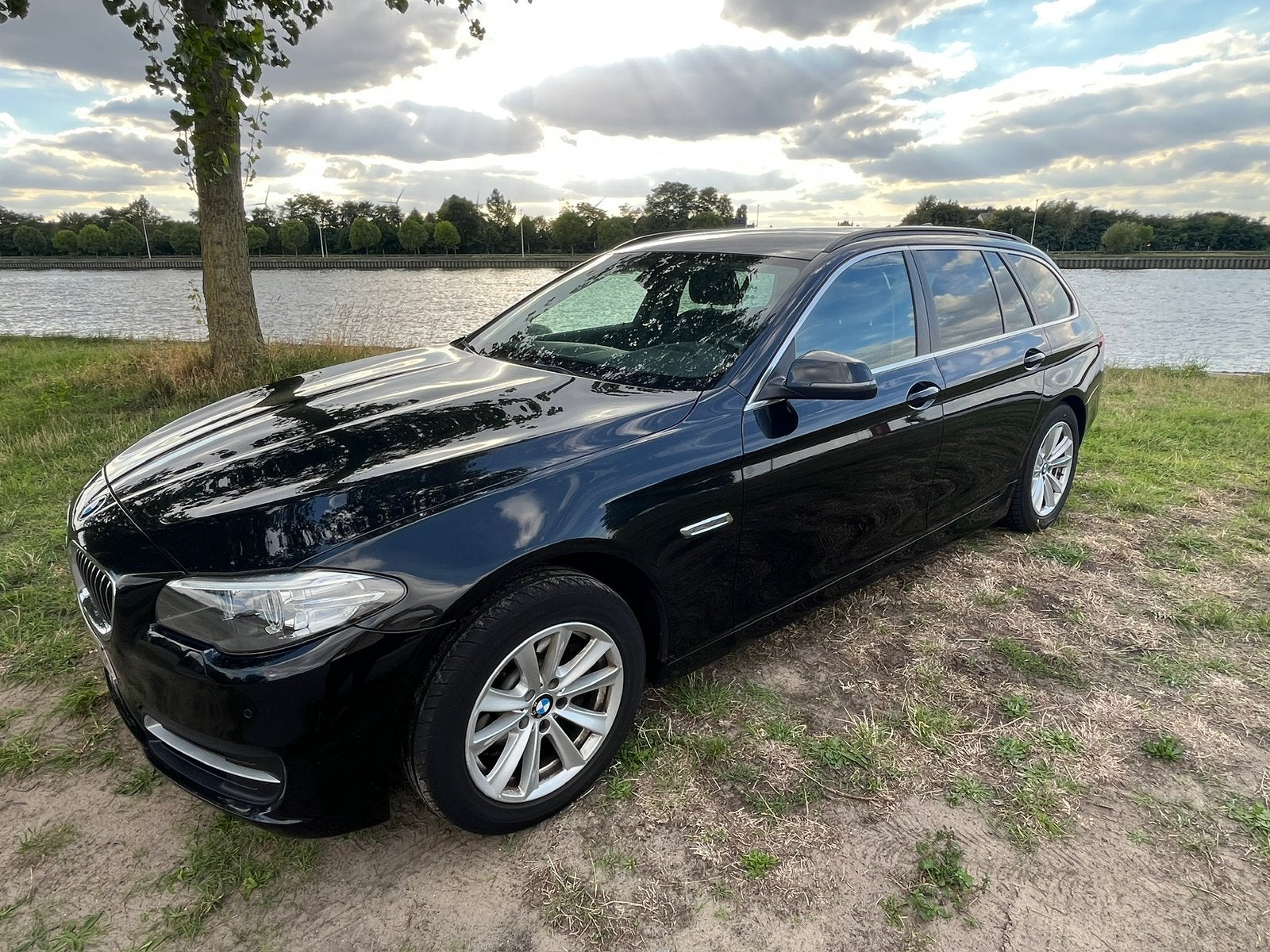 Bmw 518d, Auto's, 100 kW, Zwart, Leder, Bedrijf