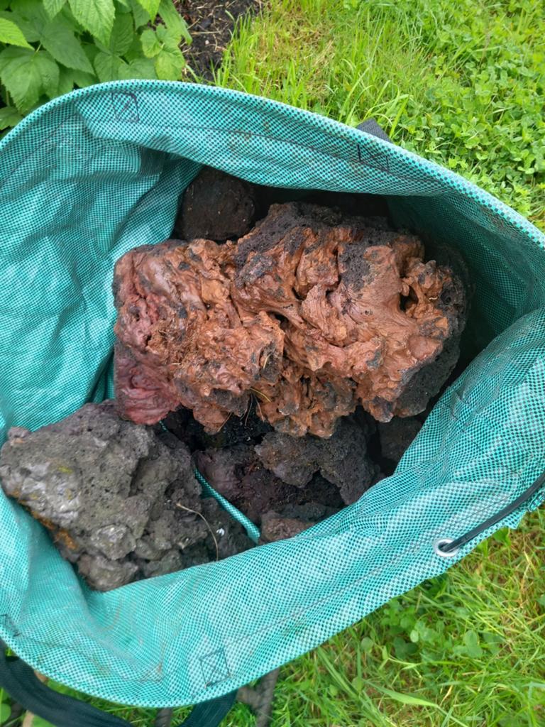 Lava stenen, Tuin en Terras, Ophalen, Gebruikt, Bruin, Overige typen