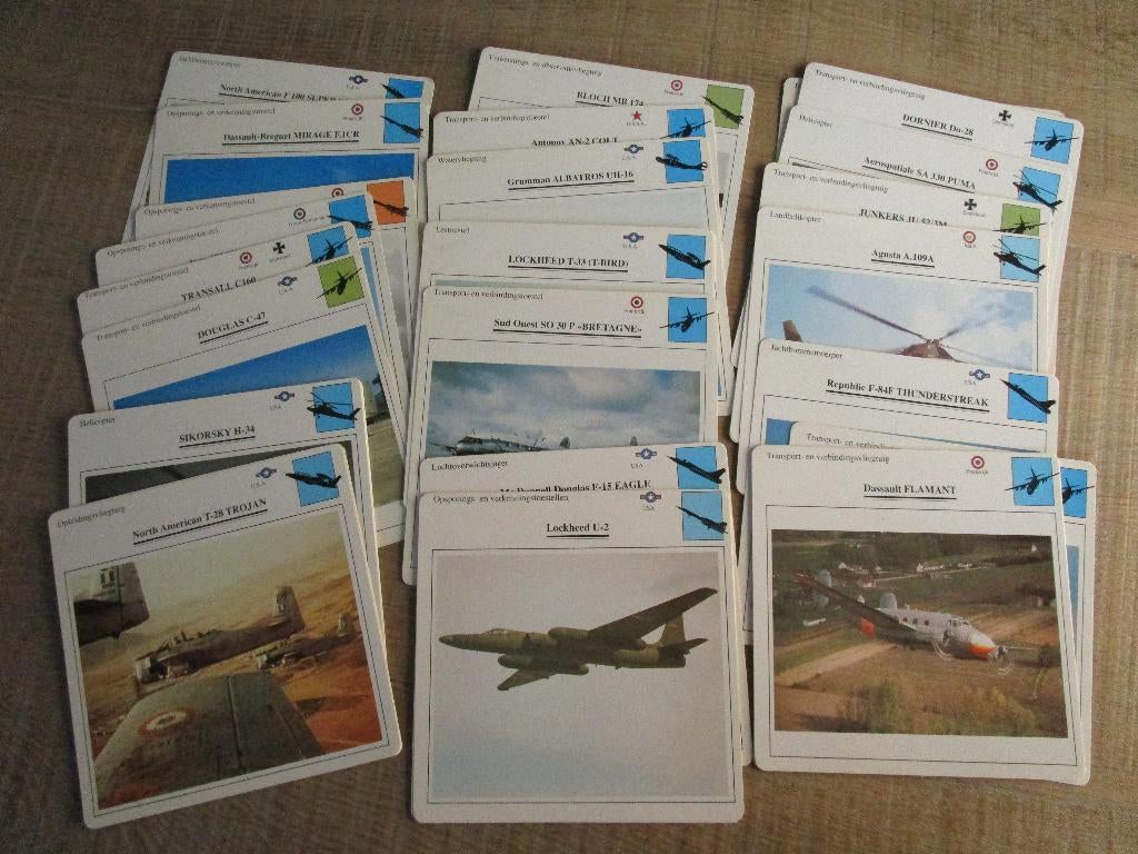 146 verzamelkaarten vliegtuigen & helikopters, Verzamelen, 1980 tot heden, Foto, Nieuw, Ophalen of Verzenden