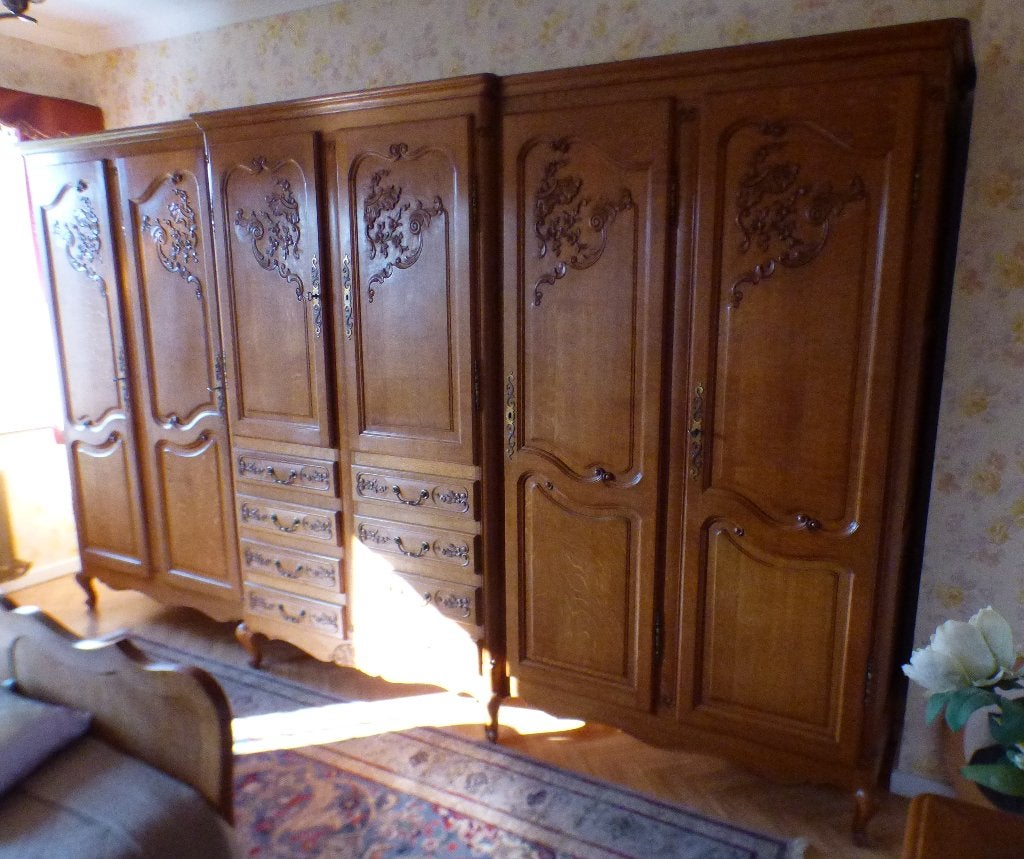 eiken slaapkamer, Ophalen, Gebruikt, Tweepersoons, Klassiek