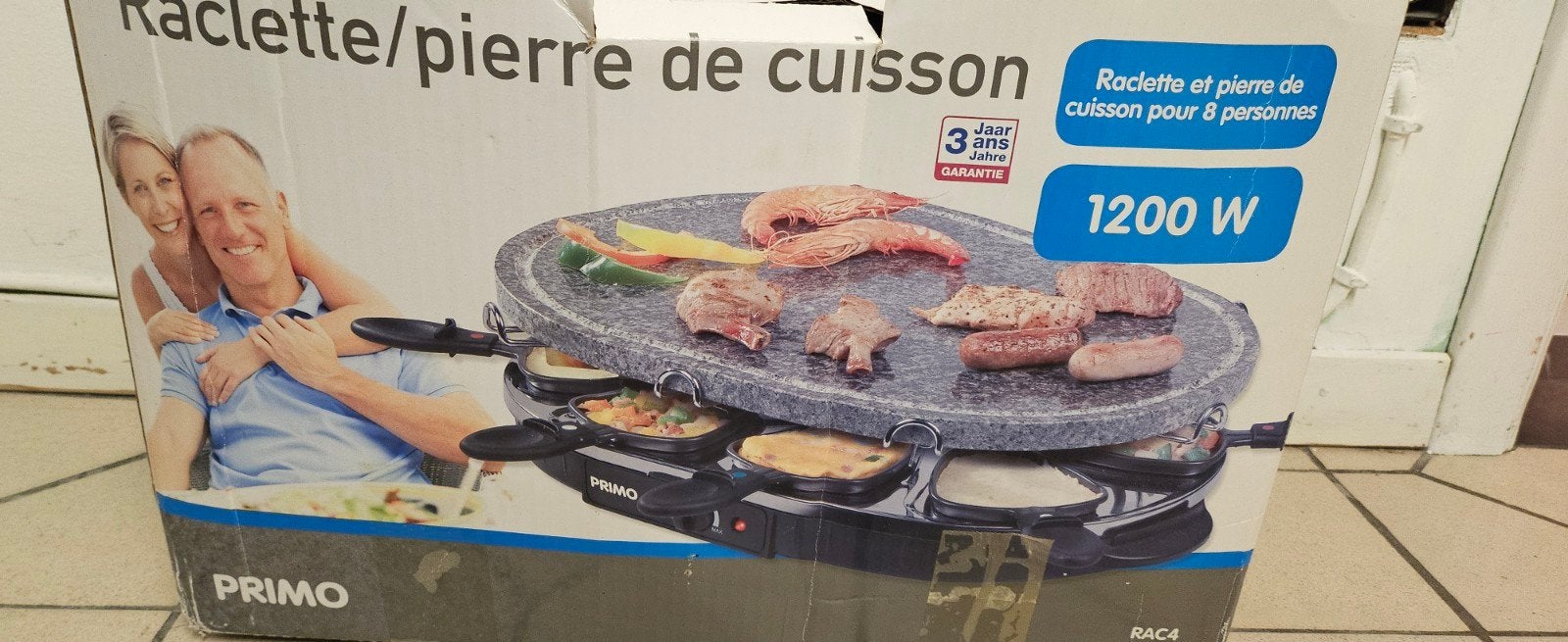 Raclette / steengrill, Ophalen