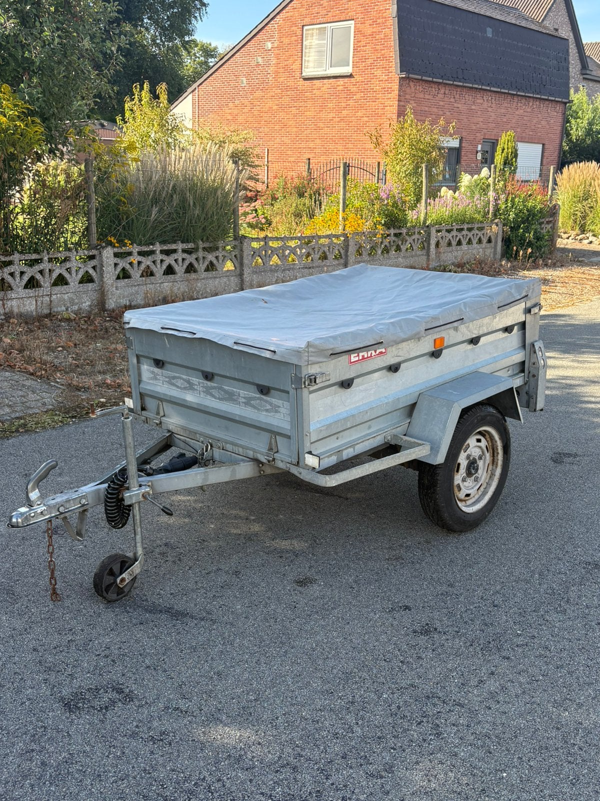 aanhangwagen met dekzeil trailer, Ophalen, Zo goed als nieuw