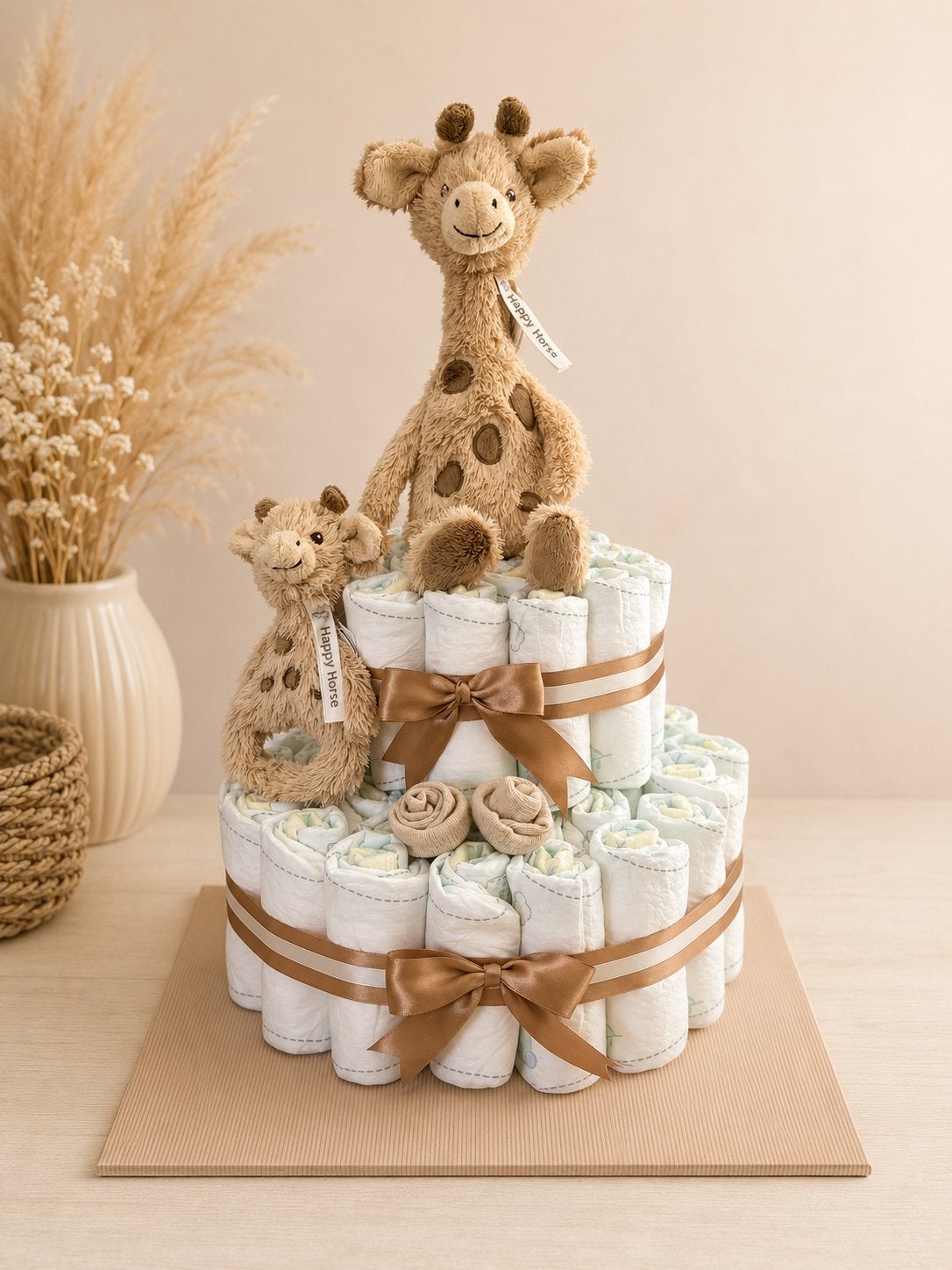 Pampertaart Giraf Gus, Enfants & Bébés, Cadeaux d'accouchement & Assiettes de naissance, Enlèvement, Neuf