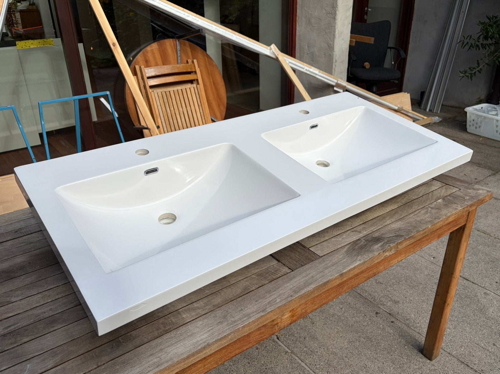 Dubbele lavabo, Huis en Inrichting, Ophalen, Zo goed als nieuw