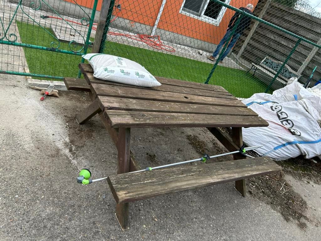 Picknicktafel, Ophalen, Gebruikt