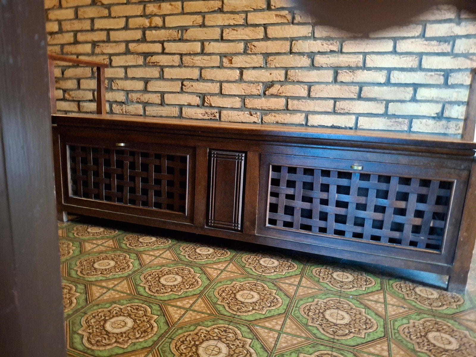 Handige houten zitbank met plaats voor schoenen, naar keuze!, Huis en Inrichting, Ophalen, Gebruikt