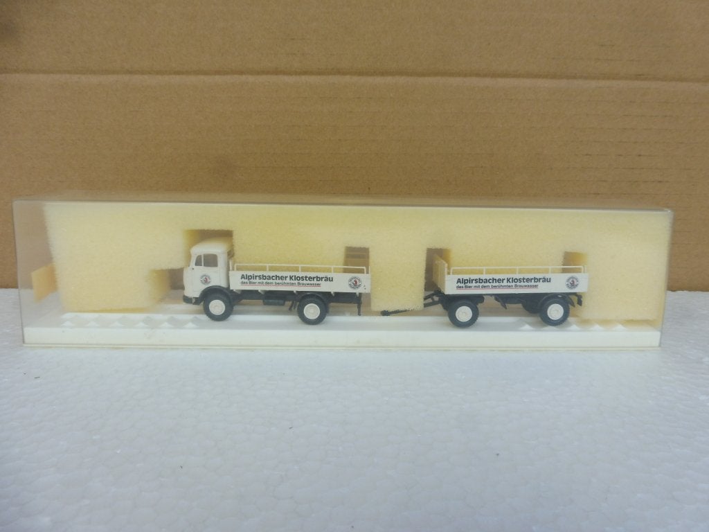 1:87 Brekina 4811 Mercedes LP 328 Alpirsbacher bier, Enlèvement ou Envoi, Comme neuf, Bus ou Camion, Brekina