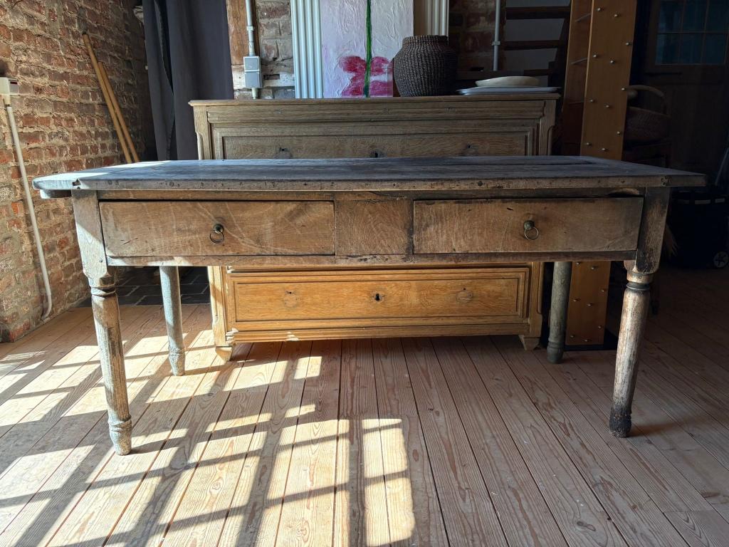 oude bureau tafel, Ophalen