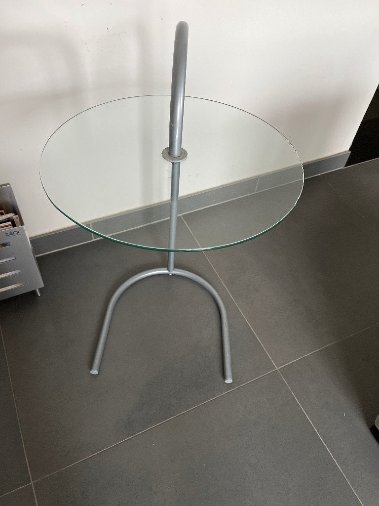 Bijzettafeltje glas, Ophalen, Zo goed als nieuw, Rond, Glas