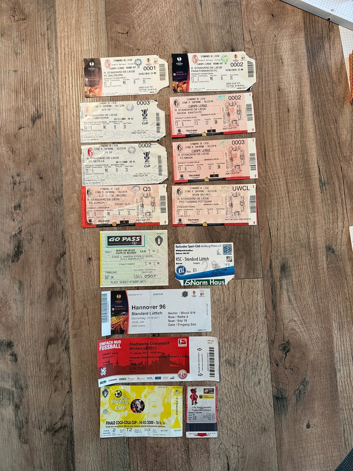 Tickets de foot vintage, Enlèvement ou Envoi, Utilisé, Autres types