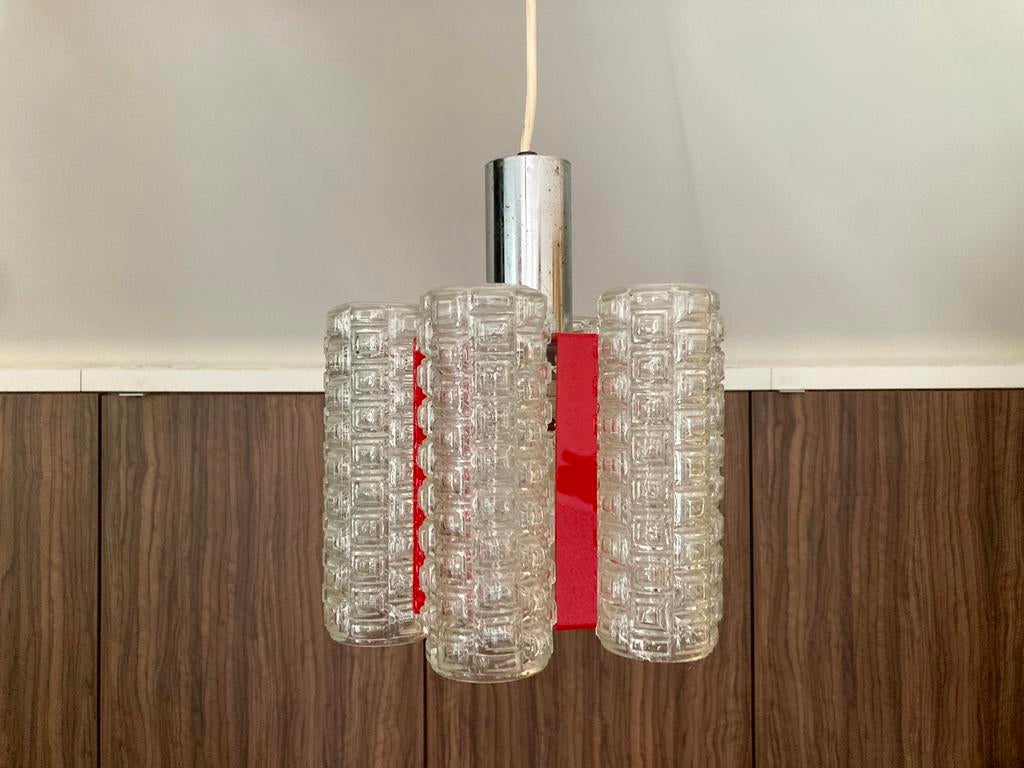 Vintage space age hangamp mid century, Ophalen, Gebruikt
