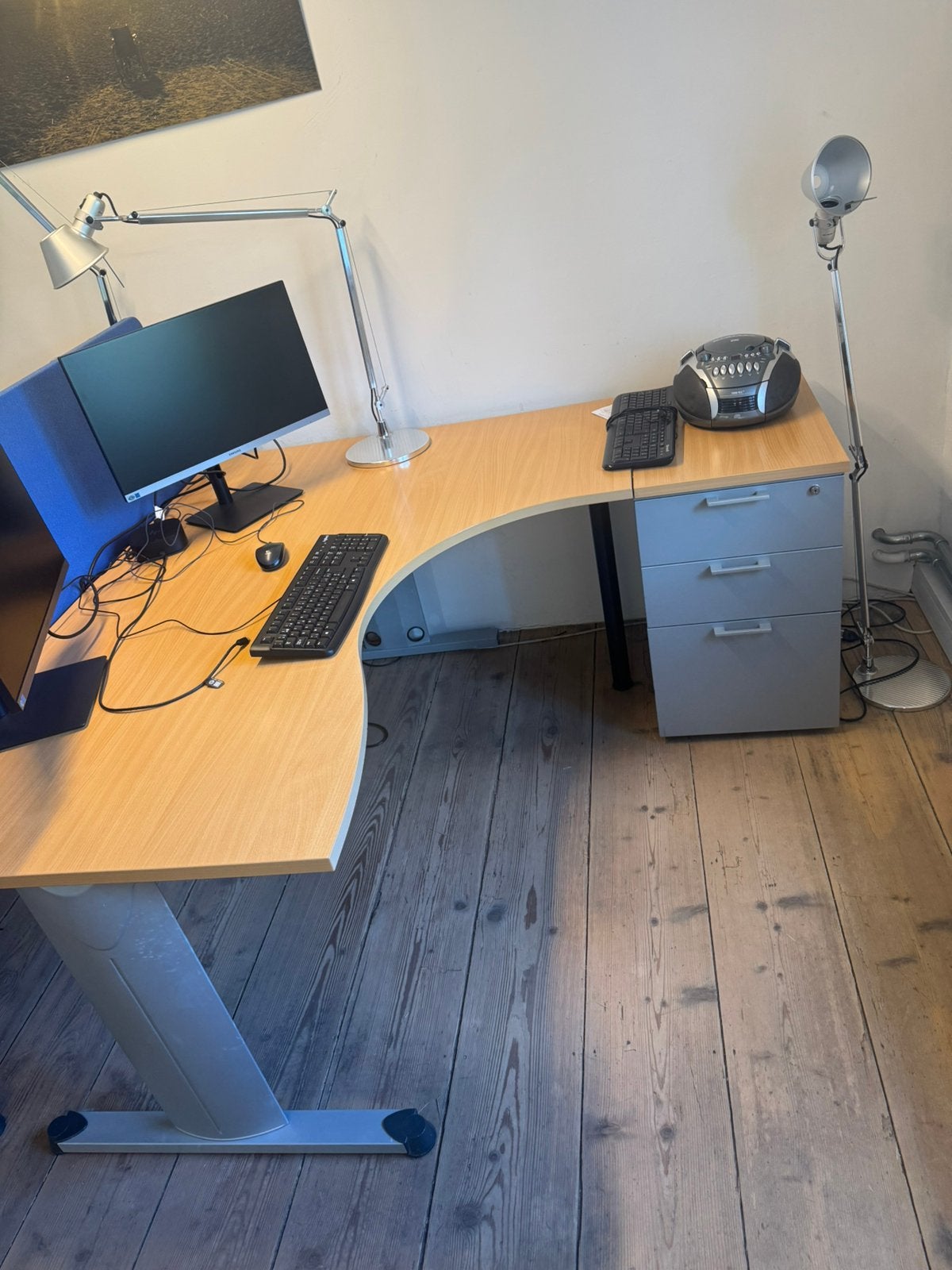 Bureautafel met ladenkast, Ophalen of Verzenden, Zo goed als nieuw
