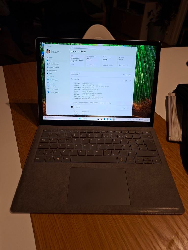 Microsoft surface laptop 4, Qwerty, 8 GB, Comme neuf, Enlèvement