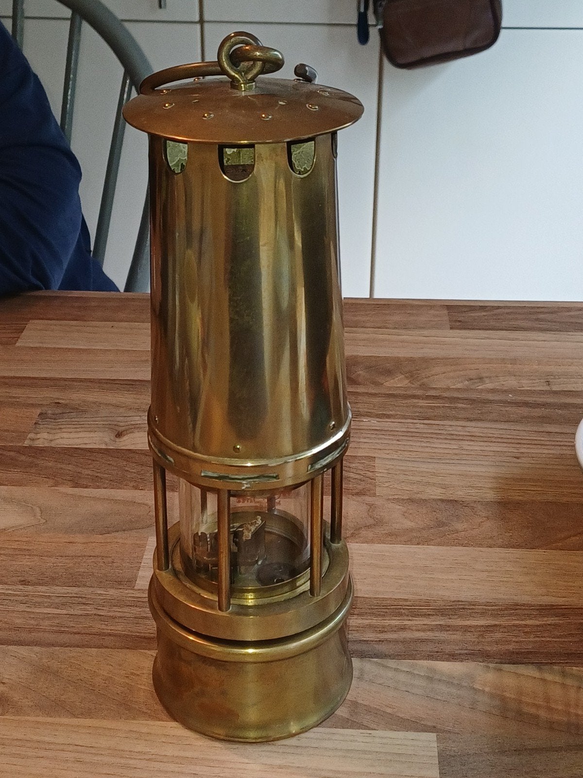 Lampe de mineur en laiton, Antiquités & Art, Enlèvement ou Envoi
