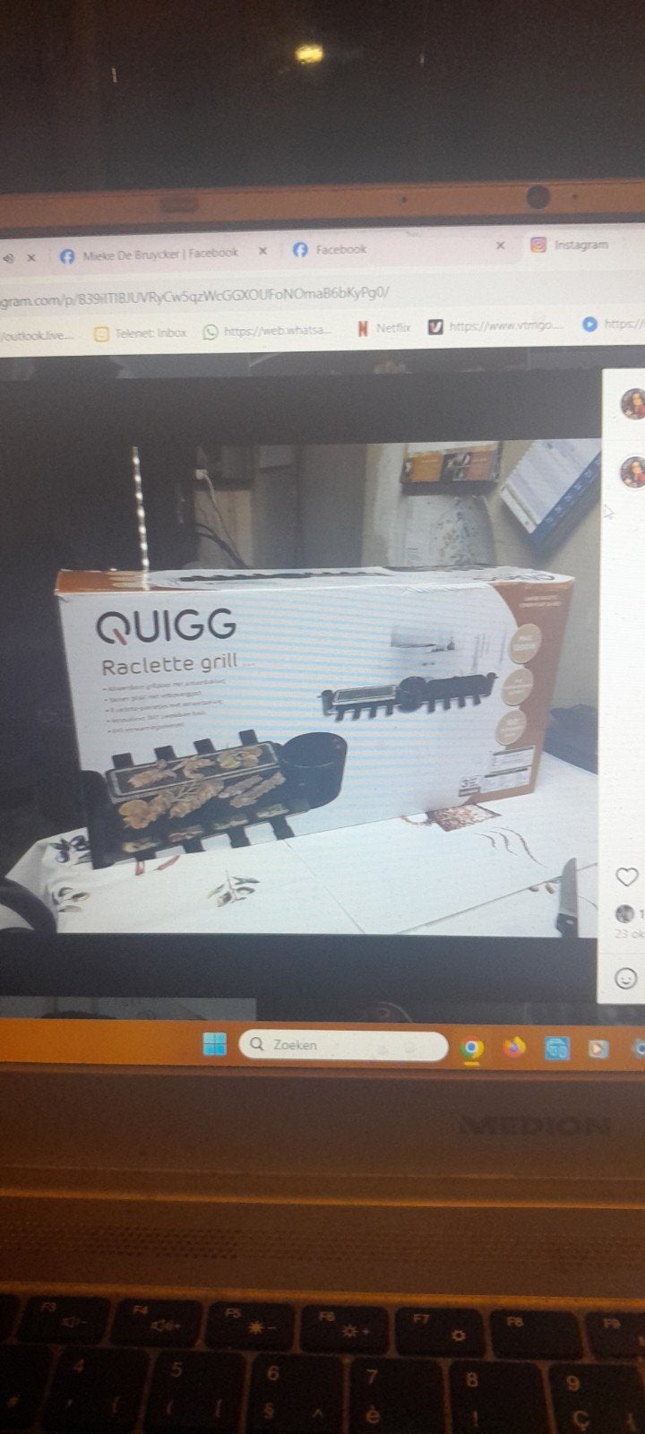 Quigg raclette grill, Elektronische apparatuur, Contactgrills, Ophalen