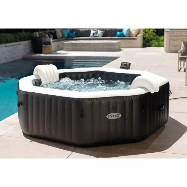 Intex PureSpa Jet & Bubble Deluxe Carbone 4 persoon, Ophalen, Afdekzeil