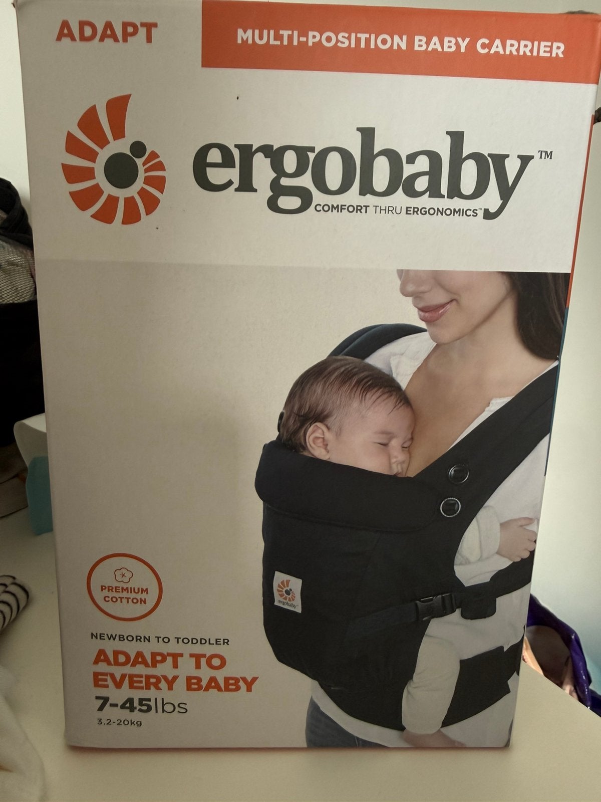 Ergobaby adapt draagzak, Kinderen en Baby's, Ophalen, Zo goed als nieuw, Buik, Draagzak