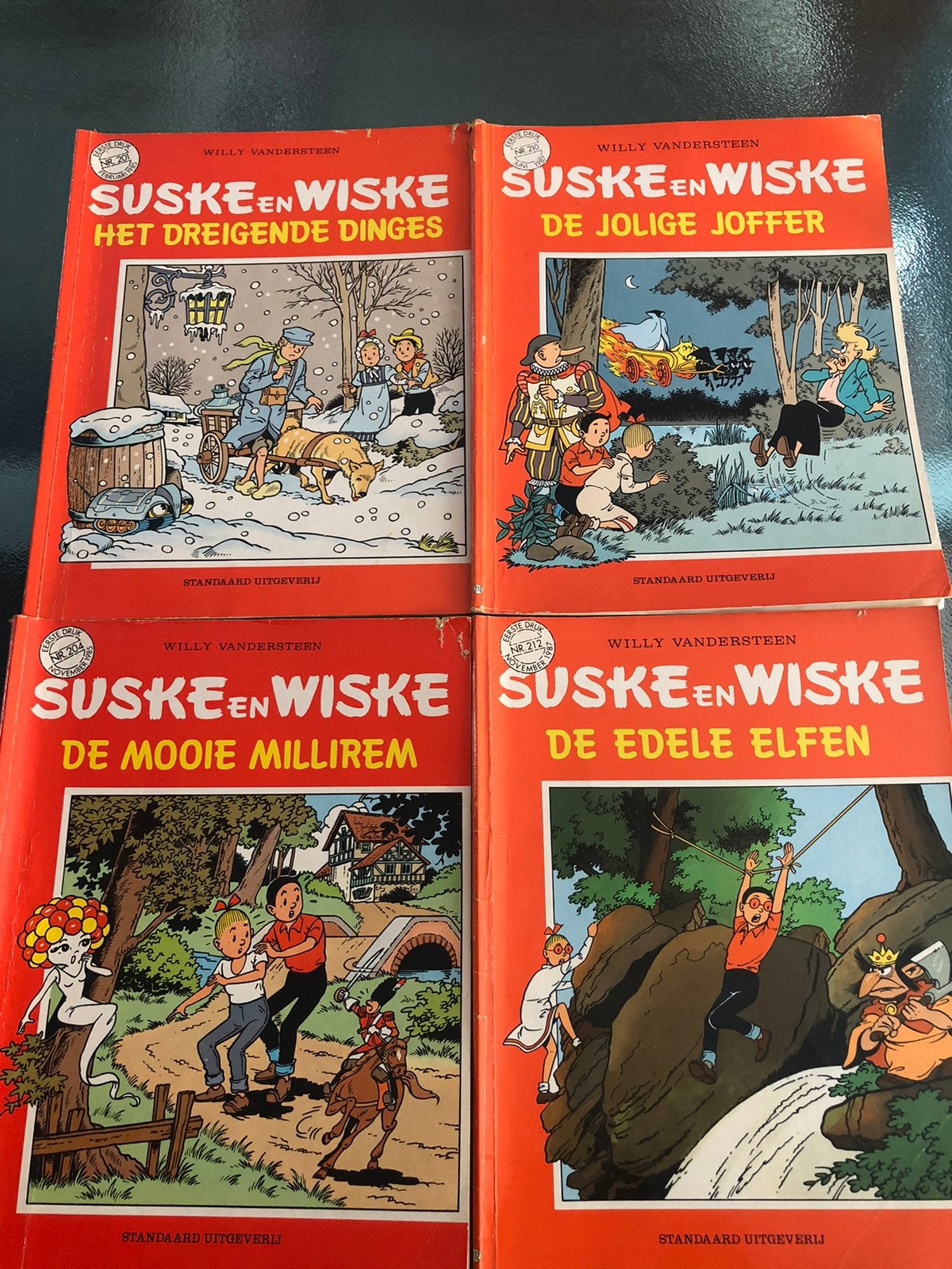 Suske en wiske 4 strips, Boeken, Stripverhalen, Ophalen of Verzenden, Gelezen