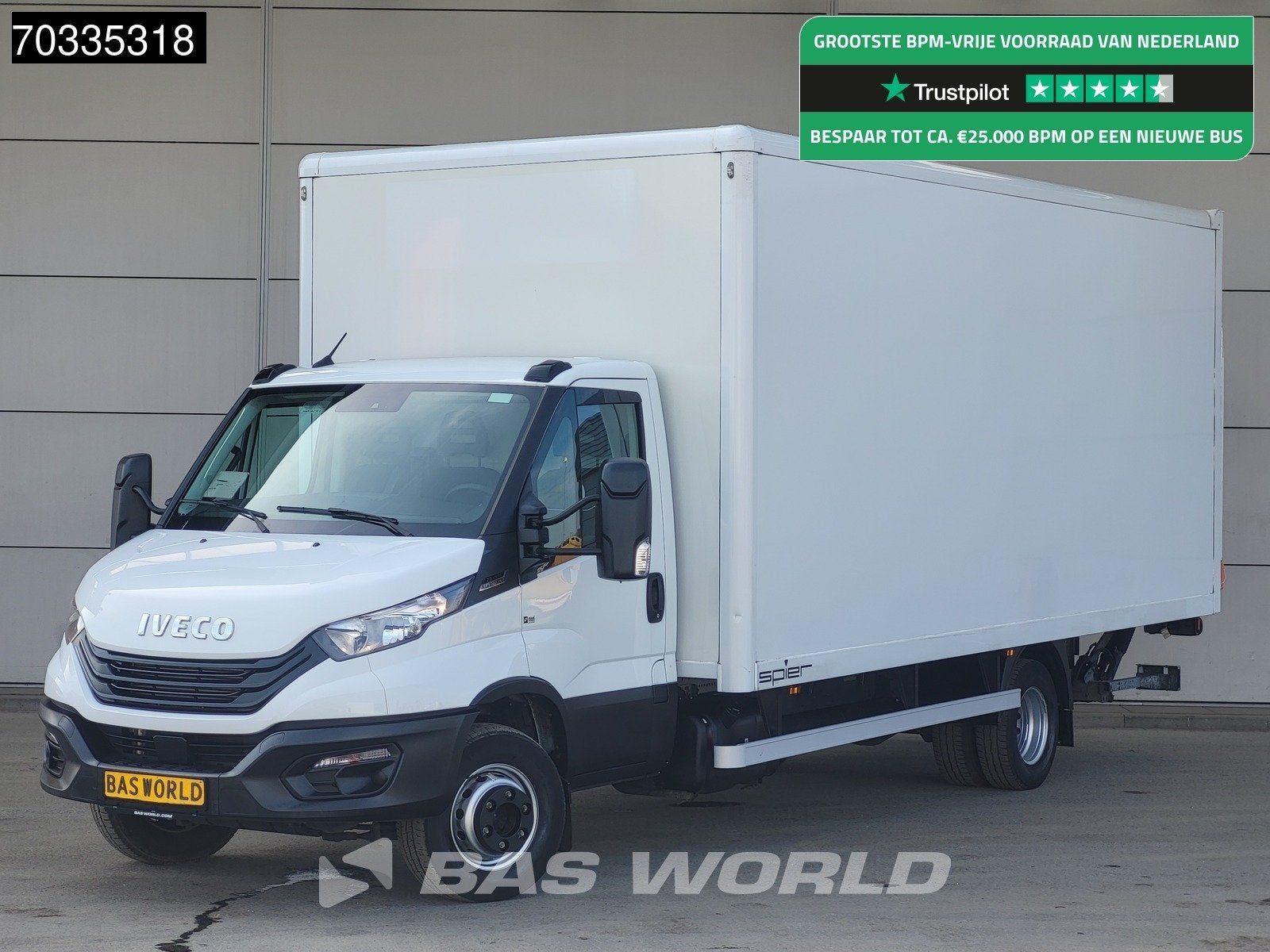 Iveco Daily 72C21 3.0L Automaat 1000KG Laadklep Luchtvering, Auto's, Stof, Gebruikt, Euro 6, 4 cilinders
