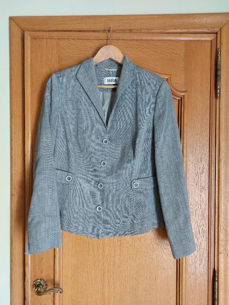 blazer gris "BIba" Taille 40 - impeccable, Vêtements | Femmes, Taille 38/40 (M), Gris, Biba, Comme neuf