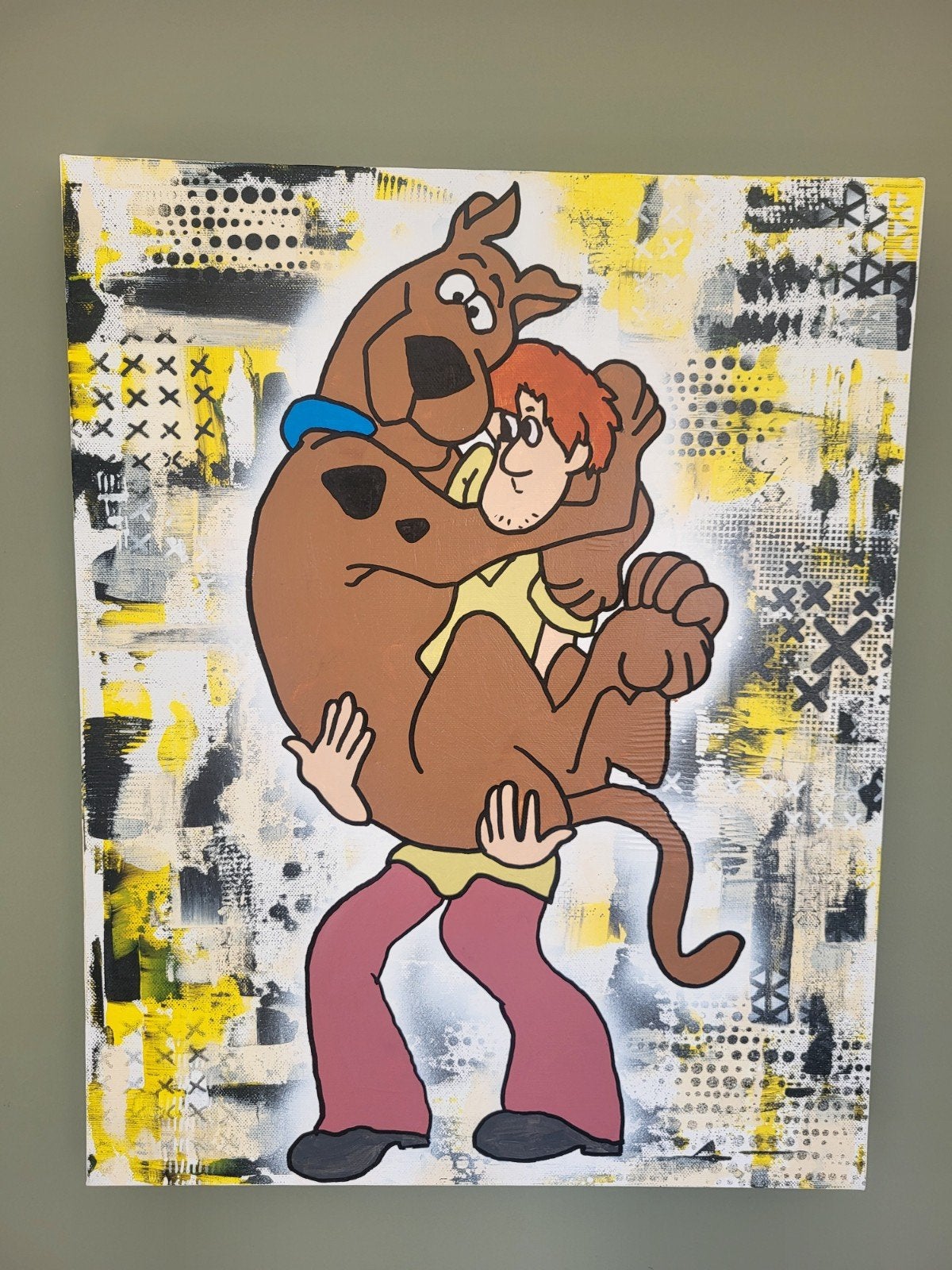 Best friends forever - Scooby doo - Artwork by Melissa Stok, Antiquités & Art, Art | Peinture | Moderne, Enlèvement ou Envoi, Certificat d'authenticité