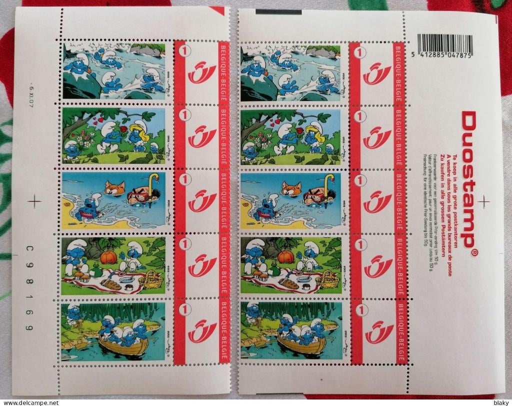 2007-DUOSTAMP-10T SCHTROUMPFS -PEYO-, Envoi