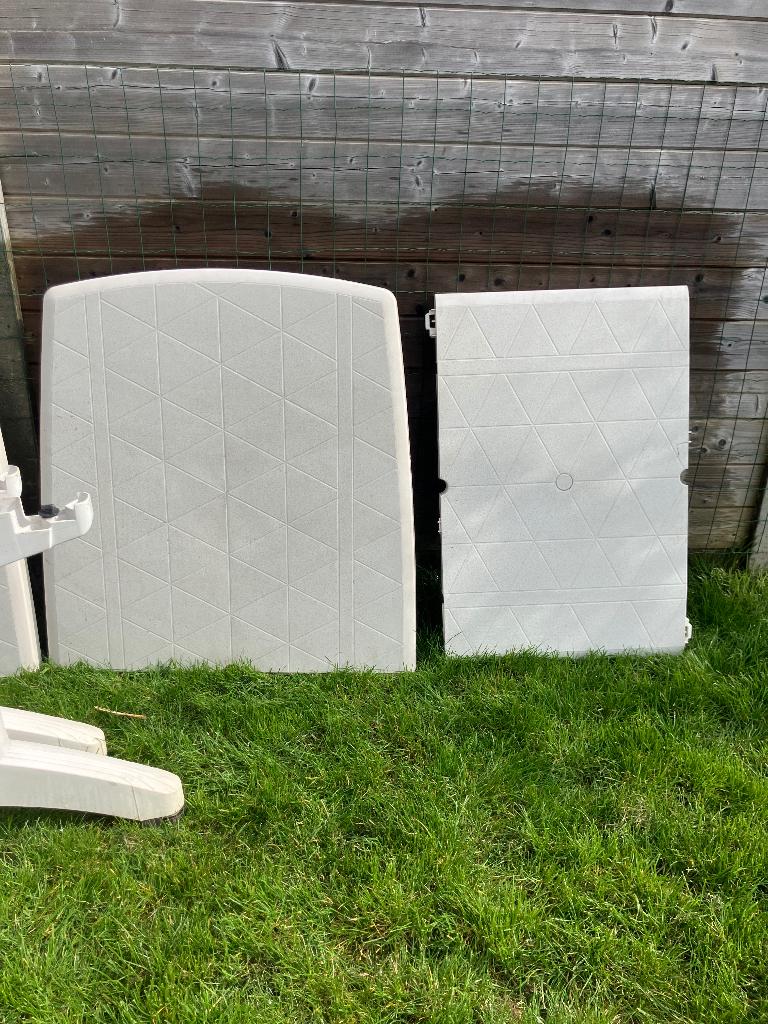 Tuintafel, Tuin en Terras, Ophalen, Gebruikt, Rechthoekig, Kunststof