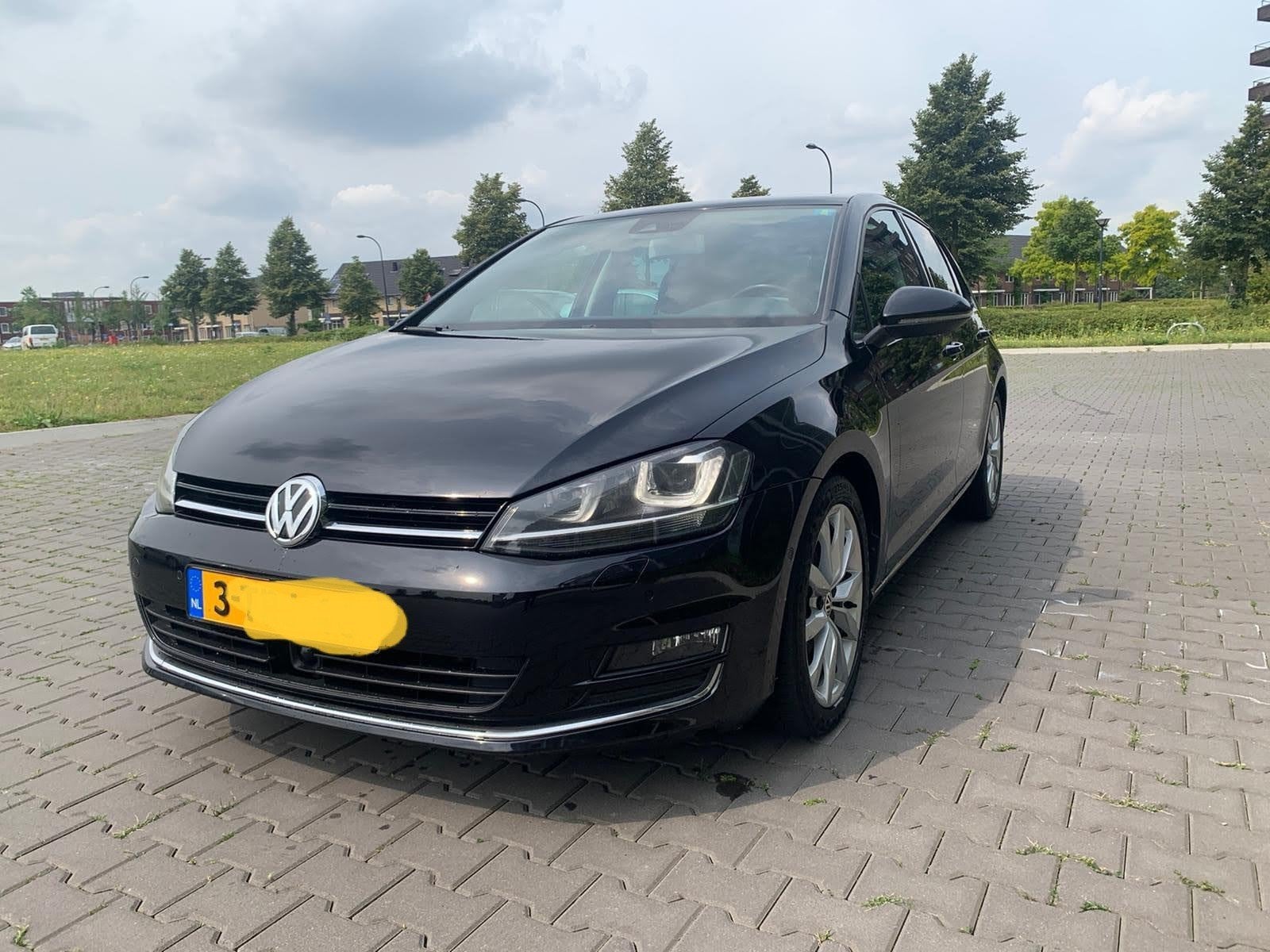 Volkswagen Golf 7  2.0 TDI 110KW 5D DSG 2013 Zwart, Autos, Cuir, Euro 5, Achat, 1968 cm³
