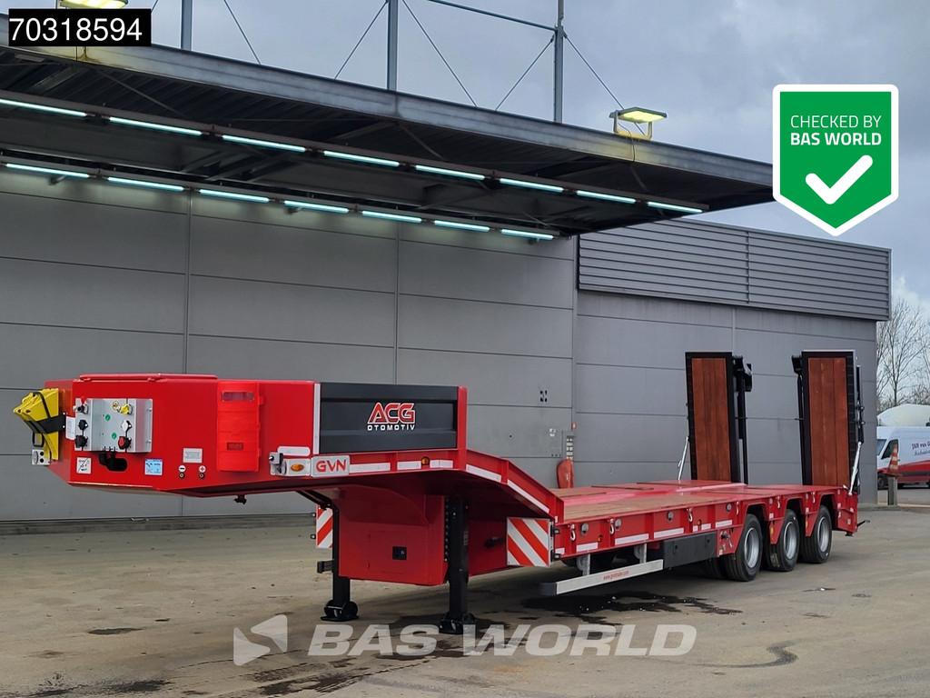 GVN Lowbed 3 essieux NEW! Lift + Steering Axle Hydraulic Fol, Autos, Rouge, Achat, Entreprise, Autres carburants