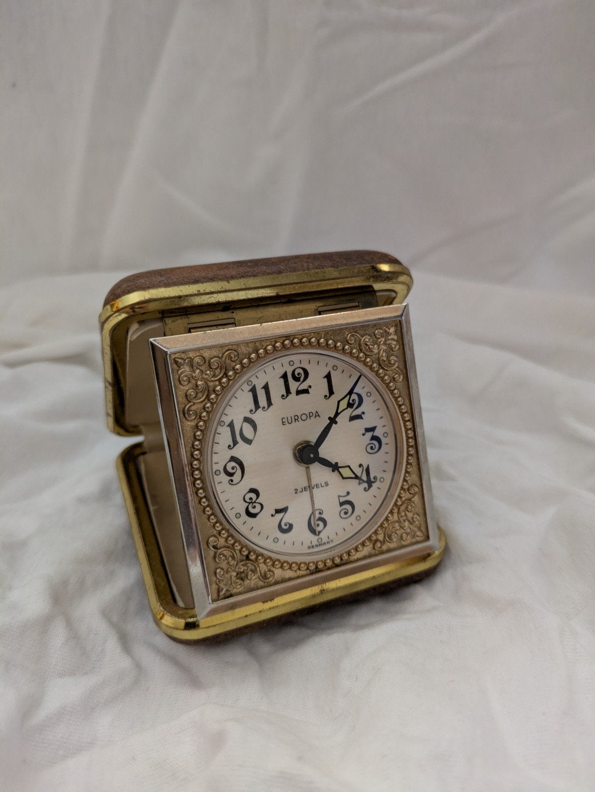 Vintage Europa Reiswekker – 2 Jewels – Made in Germany (Jare, Antiek en Kunst, Ophalen of Verzenden