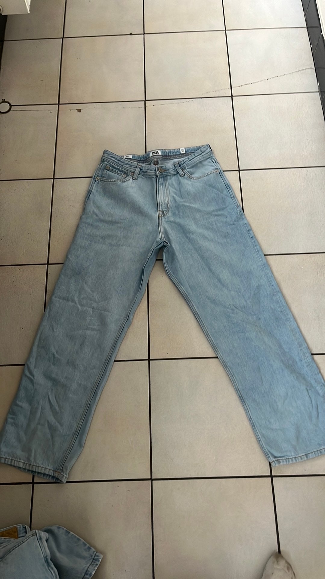 Jack en jones broek, Kleding | Heren, Broeken en Pantalons, Ophalen of Verzenden, Gedragen, Blauw