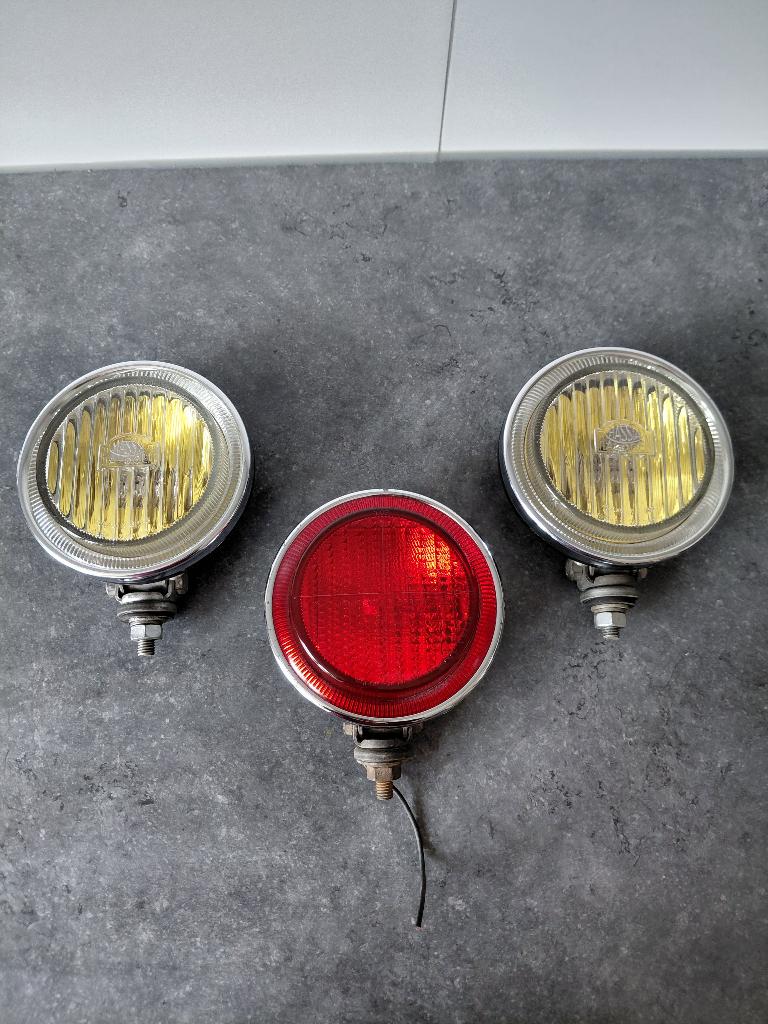 Set HASSIA 100mm Mistlampen + Rode Mistlamp VW Porsche, Auto-onderdelen, Verlichting, Alfa Romeo, Mercedes-Benz, Oldtimer onderdelen