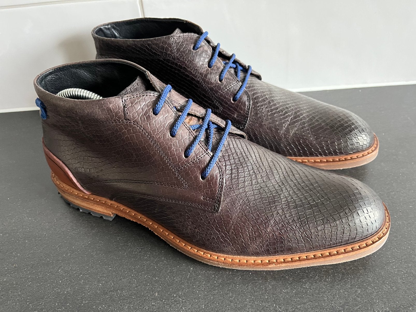 Floris van Bommel herenschoenen maat 9 / 43 H, Kleding | Heren, Bruin, Ophalen of Verzenden, Zo goed als nieuw, Veterschoenen