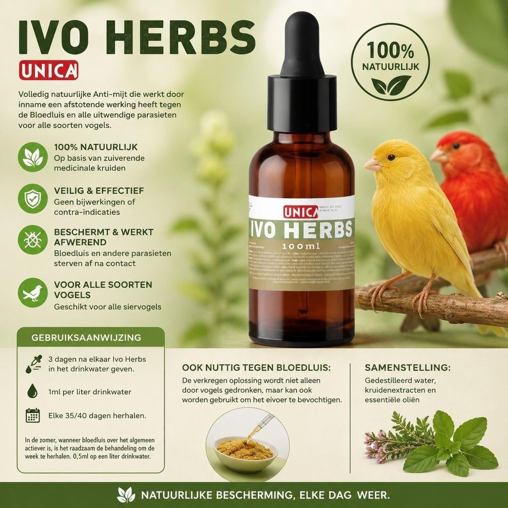 Ivo Herbs 100ml - Anti Bloedluis - Unica, Ophalen
