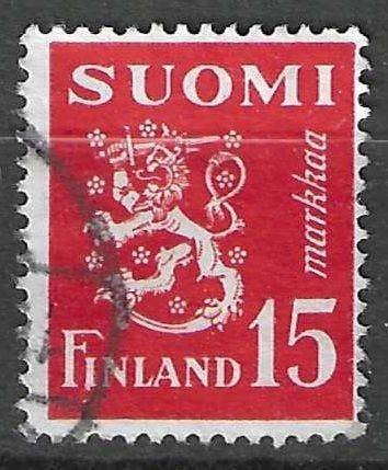 Finland 1952 - Yvert 385 - Wapenschild - 15 m. (ST), Verzenden, Finland, Gestempeld