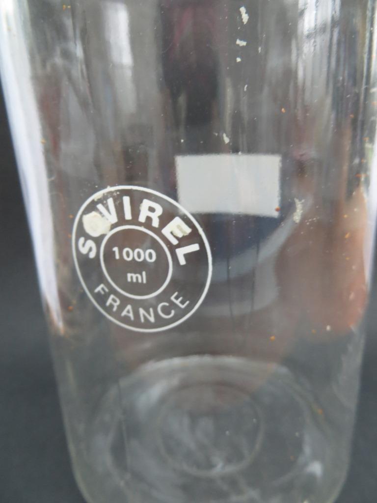 Laboratorium fles met glazen stop 34 / 35 Sovirel 1000 ml, Ophalen of Verzenden, Gebruikt