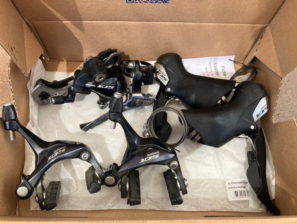 Shimano 105 triple Groepset, Fietsen en Brommers, Gebruikt, Verzenden, Overige materialen, Overige typen