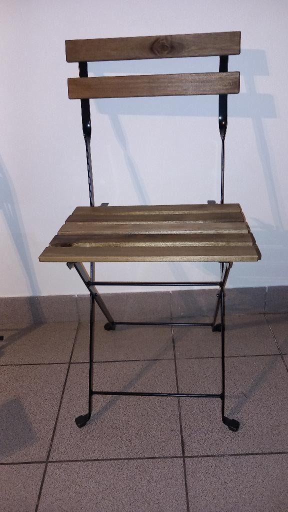 Zitstoelen; opklapbaar zwart/lichtbruin gelazuurd., Jardin & Terrasse, Chaises de jardin, Enlèvement, Neuf, Bois, Ajustable