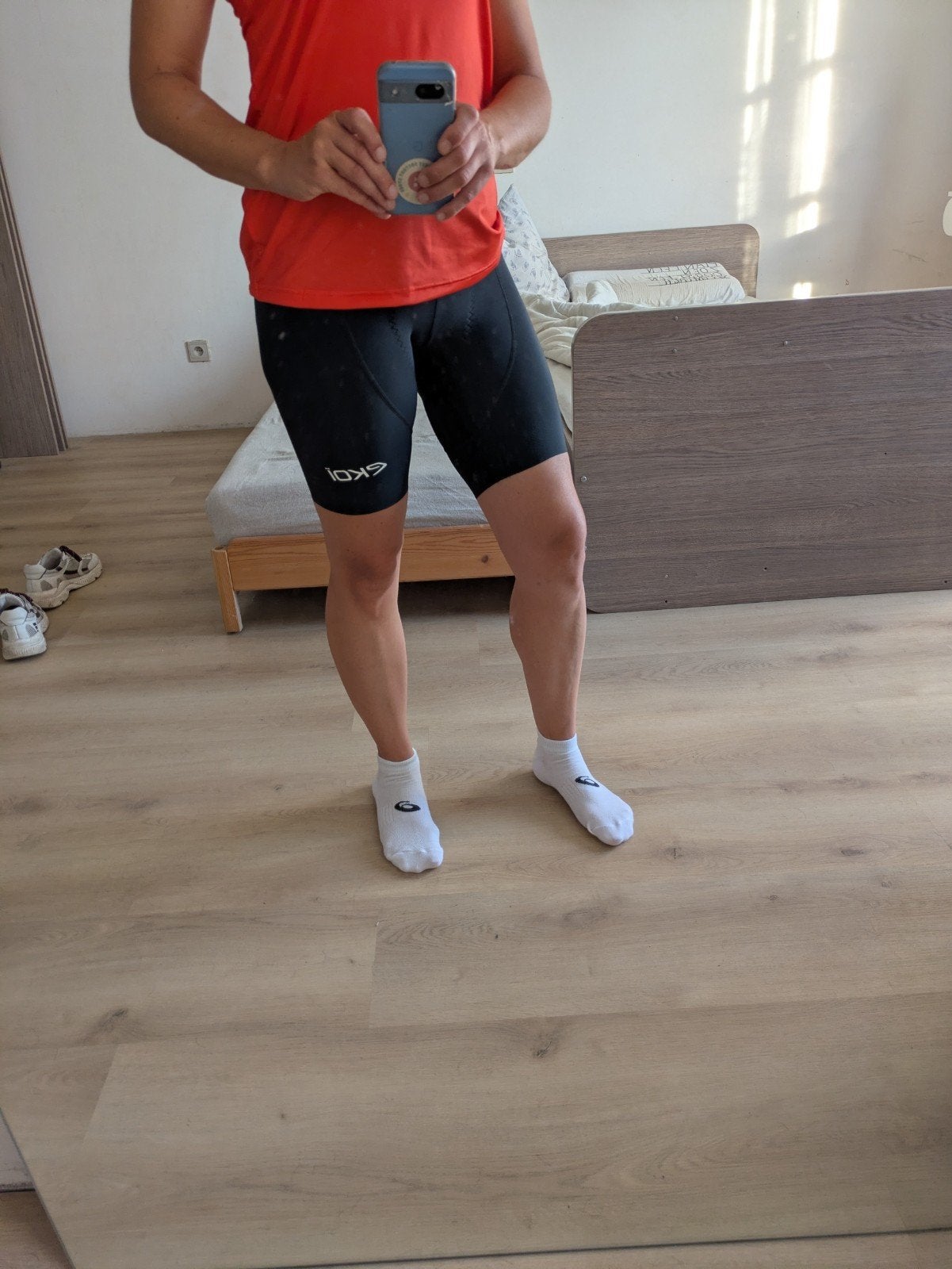 Ekoi fietsbroek M, Maat 38/40 (M), Kort, Ekoi, Zwart
