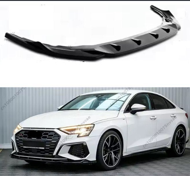 Spoiler Splitter Voor Audi A3 8Y S Line / S3 8Y Glans Zwart, Verzenden