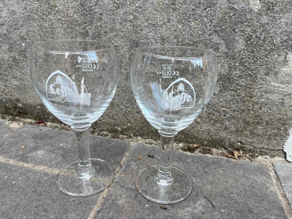 2 verres à bière LEFFE - apéritif - 20cl, Collections, Marques de bière, Enlèvement ou Envoi, Leffe