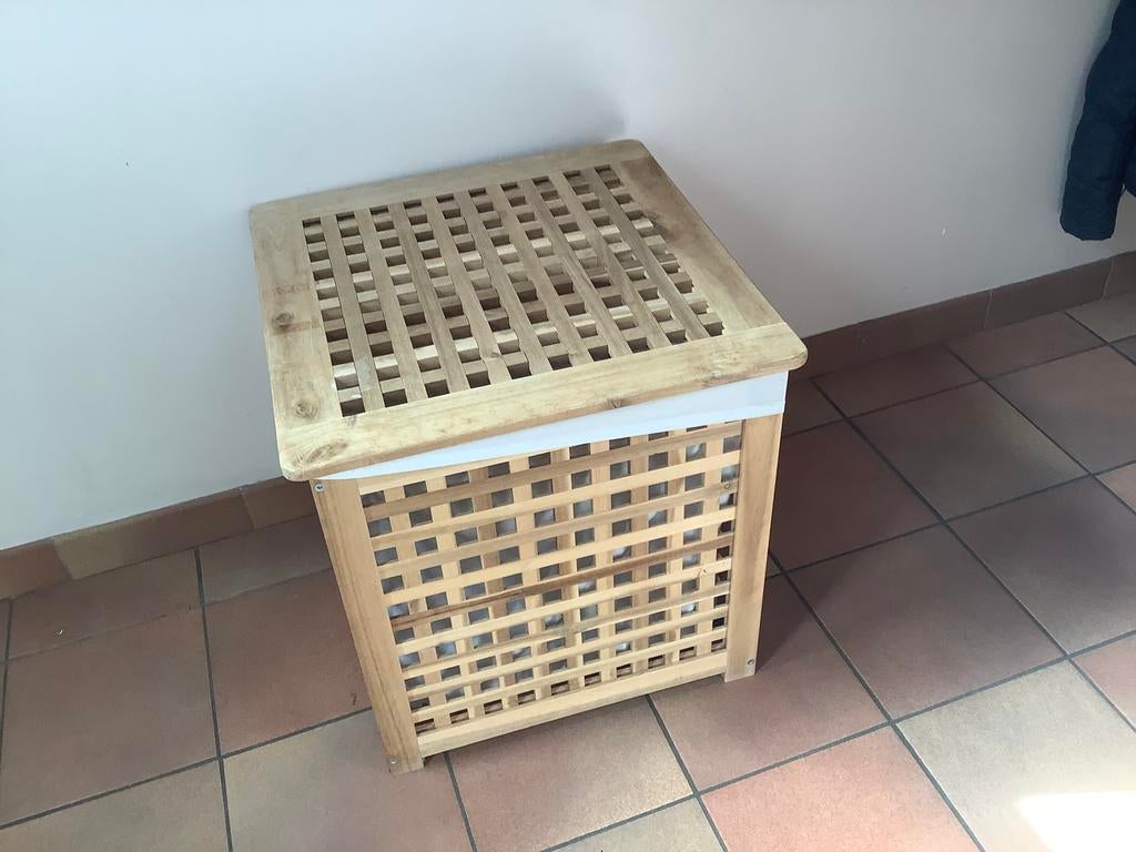 Houten wasmand, Huis en Inrichting, Ophalen, Zo goed als nieuw