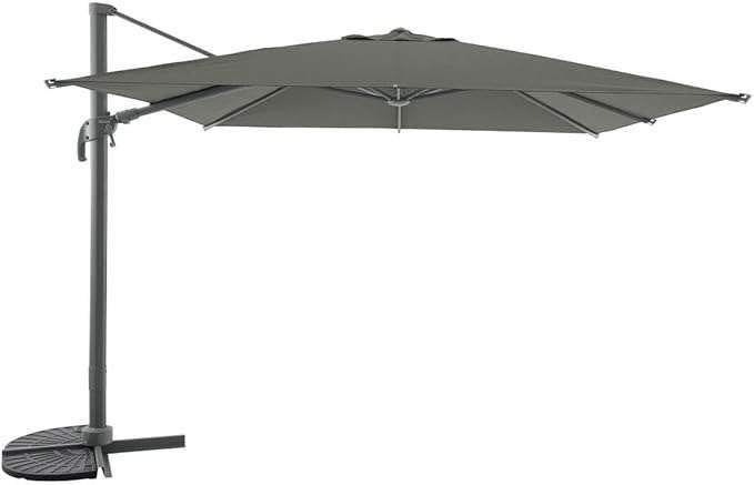 Nieuwe vierkante kantelparasol in offset MELHIA Antraciet, Tuin en Terras, Parasols, Ophalen, Nieuw, Zweefparasol, Verstelbaar