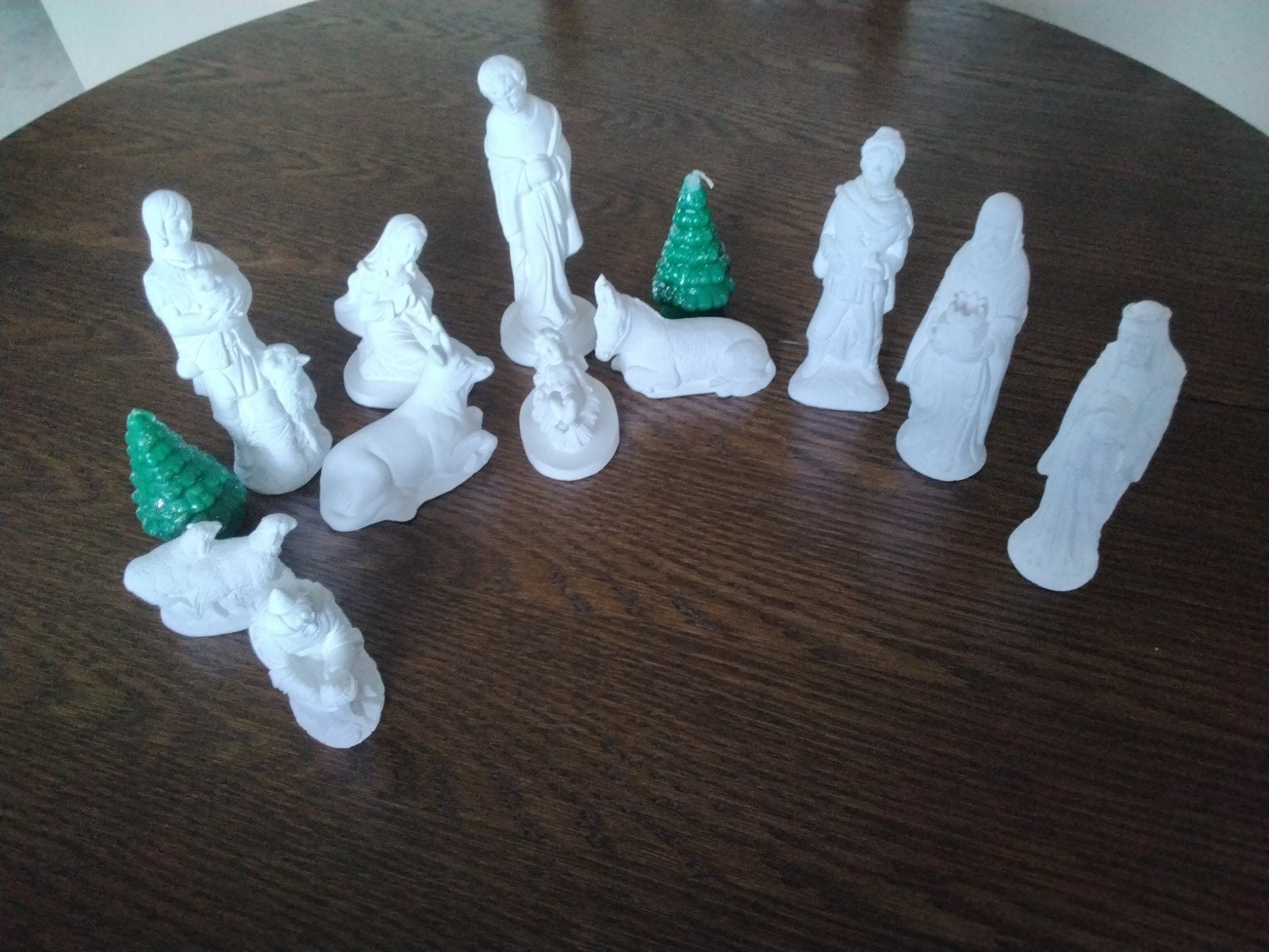 Volledige set kerst beeldjes 13 stuks.
Grootste beeldjes 18, Diversen, Ophalen, Zo goed als nieuw