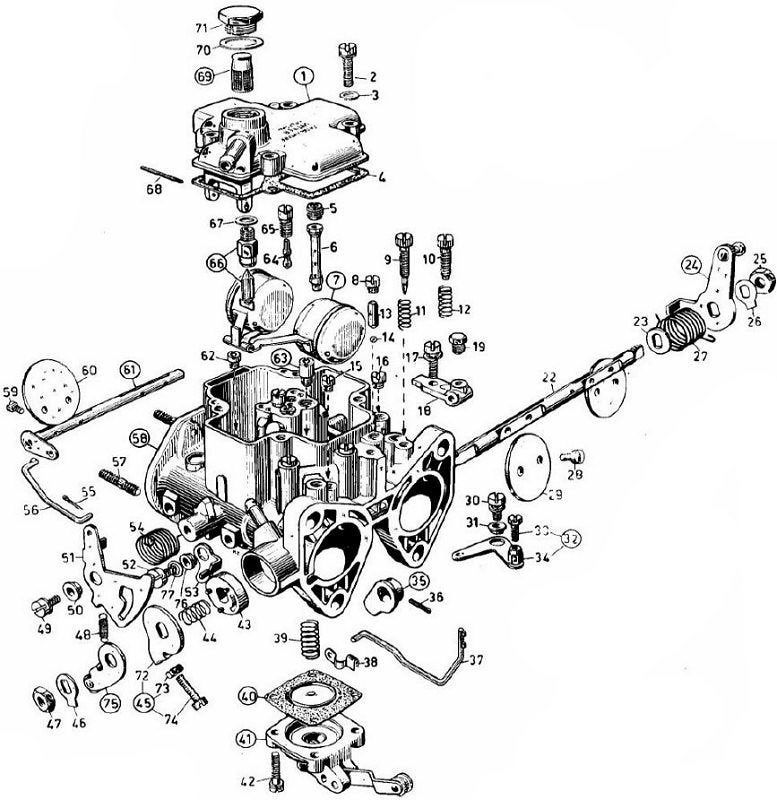 FIAT 124 - Joint carburateur Weber - NEUF, Envoi, Neuf, Fiat