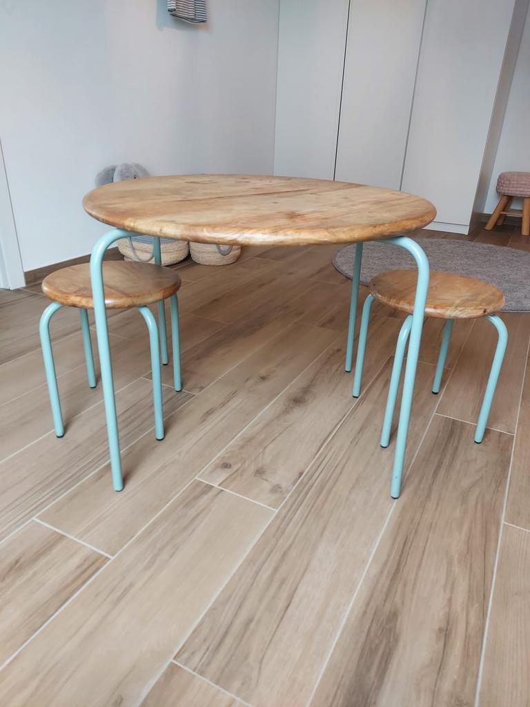 Tafeltje en krukjes, Ophalen, Gebruikt, Hout