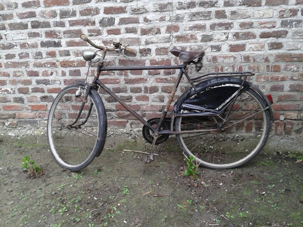 Herenfiets jaren 40-50, Fietsen en Brommers, Fietsen | Heren | Herenfietsen, Gebruikt, Overige merken, 53 tot 57 cm, Terugtraprem